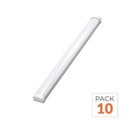 Réglette LED étanche 120cm 36W IP65 - Pack de 10 - Blanc Froid 6000K - 8000K