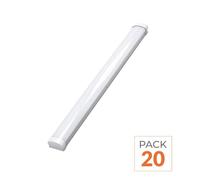 Réglette LED étanche 120cm 36W IP65 - Pack de 20 - Blanc Froid 6000K - 8000K