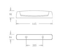 Réglette salle de bain EO S19 sans source lumineuse blanc SSL avec prise PC 2P+T - L'EBENOÏD - 055214