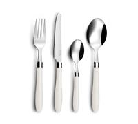PRADEL ESSENTIEL - Ménagère 16 couverts de table pour 4 personnes - Réglisse - Acier inoxydable 18/0, Finition Standard - Crème