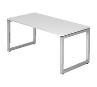 REGO 16 S | Bureau - 160 x 80 réglable en hauteur Blanc/Argent
