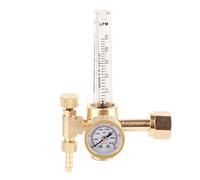 Régulateur Argon Laiton M12 X 1 Filetage 4000 Psi Réglage Manuel Débitmètre de Gaz de Soudage Réducteur de Pression avec Manomètre, Manomètre Eau Air Huile Gaz