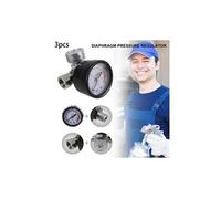 Régulateur d'air de pulvérisateur 3pcs hvlp avec manomètre et contrôle de membrane G