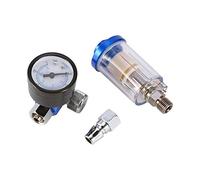 Régulateur d'air Régulateur de pression d'air, jauge de régulateur d'air de pistolet pneumatique de pulvérisation + filtre à huile en ligne séparateur de piège à eau