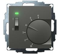 Régulateur d'ambiance encastré Eberle UTE 1015 Anthracite 55x55 mm Température 5-30 C, AC 230V