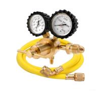 Régulateur d'azote HVAC CGA580 Entrée pour test AC (azote 600 psi) | Entrée CGA580, entrée maximale 4000 psi, sortie 600 psi, double jauge, construction en laiton massif