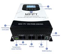 Régulateur de charge pour panneaux solaires - MPPT 40A - Tension de batterie 12-96V - Contrôleur solaire pour systèmes autonomes
