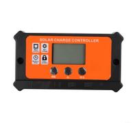 Régulateur de charge solaire 10 A 12 V/24 V avec écran LCD, connecteur de type C et CC, charge rapide pour batteries plomb-acide/LiFePO4, protection contre les surcharges pour le camping
