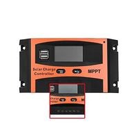 Régulateur de charge solaire, 12V/24V Auto 30A 40A 50A 60A MPPT Solar Charge Controller Panel Battery Regulator Dual USB LCD Display With User Manual(40A)