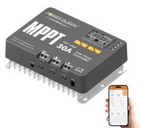 Régulateur de charge solaire MPPT 12V/24V 30A avec écran LCD et connectivité Bluetooth