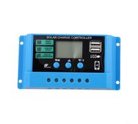 Régulateur de charge solaire PWM 12 V 24 V 30 A pour maisons hors réseau, cabines, bateaux et applications solaires mobiles avec écran LCD (10 A)