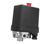 Régulateur de compresseur d'air,220V/380V 20A 3 phases 4 trous vanne de commande de pressostat de type vertical G1/4 "pour compresseur d'air,manomètres de régulateur de collecteur
