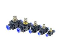 Régulateur de débit d'air pneumatique 4mm 6mm 8mm 10mm 12mm OD, Tube de tuyau de réglage du débit de gaz, raccord de connecteur de vanne, grue de contrôle de vitesse d'air(4mm)