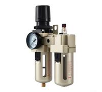 Régulateur de filtre à air comprimé Huile 3/8" Unité FRL en aluminium Unité d'entretien d'air comprimé 3/8 NPT Manomètre FRL pour combi pour compresseur 3/8" Fournitures d'atelier Filtre à air