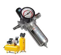 Régulateur de filtre à air, séparateur de lubrificateur pneumatique, piège robuste avec manomètre, lot de pièces de rechange, kit de nettoyage compressé avec bol transparent, outil d'atelier pour