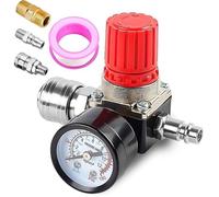 Régulateur de pression 1/4"" - 175 PSI avec manomètre - Pour compresseur d'air - Installation facile