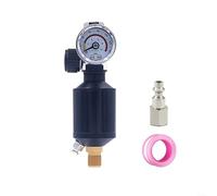 Régulateur de pression d'air avec séparateur d'huile et jauge 0-140 psi pour pistolets pneumatiques outils système compresseur couleur argent (noir)