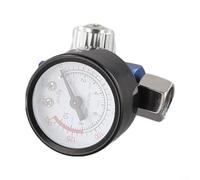 Régulateur de pression d'air de 35,6 cm avec manomètre, entrée et sortie d'air réglables de 6,35 mm pour des paramètres de pression précis dans les équipements alimentés par air