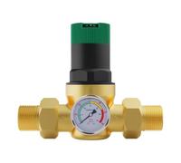 Régulateur de pression d'eau domestique - Vanne de régulation haute | Régulateur de pression d'eau - Réducteur de pression - Jauge réglable pour camping-car, remorque, jardin, maison