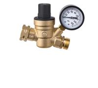 Régulateur de Pression d'Eau pour en Laiton Ajustable pour Camping-Car avec Manomètre 160 PSI et - Vanne Réducteur pour RV et Maison