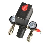 Régulateur de pression pour compresseur d'air 95-125 PSI Contrôle automatique pour pompe à piston Ligne directe Silencieux sans huile Petite ceinture