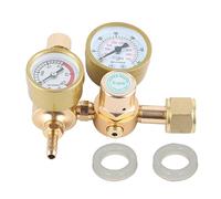 Régulateur de pression pour gaz inerte argon/CO2, Détendeur avec débitmètre, 4 500 psi, en laiton, raccord femelle CGA580 (15/16 pouce), sortie 1/4 pouce, 6,605 GPM pour postes à souder TIG et MIG/MAG
