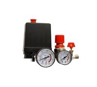 Régulateur de pression, Pressostat 2 Pièces, Contrôle Du Compresseur D'air, Régulateur De Vanne Avec Accessoires Jauge, Pneumatiques, Ensemble 4 Ports, pour pistolet pulvérisateur