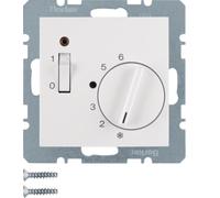 Thermostat d'ambiance Hager Berker avec interrupteur LED à rupture de contact - 20301909