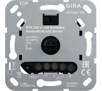 Régulateur de température ambiante Gira, encastré, 230 V, contact à fermeture, capteur, module pour chauffage par le sol, 1 pièce.