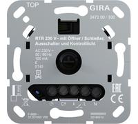 Régulateur de température ambiante Gira, encastré, 230 V, contact à ouverture/à fermeture, LED de contrôle, 1 pièce.