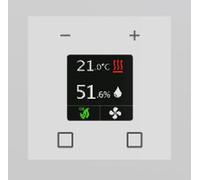 Régulateur de température ambiante MDT KNX Smart 55, blanc pur brillant, 1 pièce.