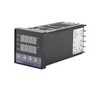 Régulateur de Température Numérique PID REX-C100 0-1300°C Thermostat Intelligent avec Alarme Controleur de Temperature LED avec Sonde K (400°C) AC110V-240V