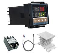 Régulateur de température PID REX-C100, plage de température 0-1300 °C, SSR-40DA, thermocouple de type K