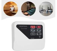 Régulateur de température pour poêle de sauna -thermostatique murale - 380–415 V - Pour 3–9 kW - Température 40–105 °C - Durée standard 2 h - Blanc crème + noir