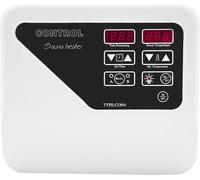 Régulateur de température pour poêle de sauna - Unité demurale - 380-415 V - Pour 3-9 kW - 40-105 °C - Température standard 75 °C - Minuterie 2 heures.