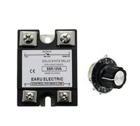 Régulateur de tension à relais à semi-conducteurs SSR SSR-10VA SSR-25VA SSR-40VA, sortie AC 380V + potentiomètre for contrôleur de température PID, 1 pièce(With Potentiometer,150A)