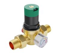 Régulateur d'eau réducteur de haute pression réglable avec manomètre | Vanne de réduction pour eau, robinet pour remorque, voyage, camping, extérieur, jardin, maison, camping-car, camping-car