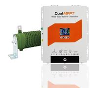 Régulateur hybride éolien-solaire - Contrôleur MPPT - Double MPPT 6000W (éolien) / 3000W (solaire) - Détection automatique 12V/24V/48V - Écran LCD - 12V/24V/48V (détection automatique)