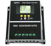 Régulateur solaire MPPT 100A, 12V/24V/36V/48V, contrôleur photovoltaïque avec port USB