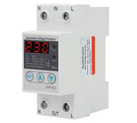 Régulateur Tension Réglable 63A, Protecteur Surtension 230V | intégrée voltmètre, Protection contre surtension sous-tension, Valeur et temps de protection réglables