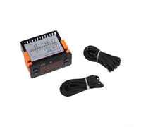 Régulateur Thermostat Numérique 2 Capteurs pour précis Régulateur(110V) | Montage rail DIN, double sonde incluse, pour affichage numérique clair, installation rapide outils complexes