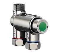 Régulateur thermostatique Minitherm - PRESTO - monoposte avec arrivées en ligne. Entrées et sortie F G 3/8. Finition chromée - 29008"