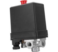 Régulation de la pression d'air - Clapet de régulation de pression pour compresseur - Régulateur - 380 V, 4 niveaux - Raccord G1/4 - Construction métallique
