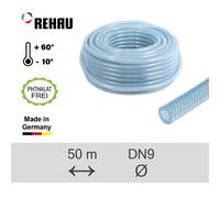 Rehau Tuyau PVC Raufilam-E diamètre intérieur 9mm longueur 50m DIN53505 max. 16bar transparent / flexible - 10285611002