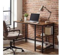 Rehausse Bureau d'Ordinateur, Table Informatique, Style Moderne, pour Bureau à Domicile, Chambre à Coucher, Salon, Marron et Noir