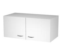 Réhausse d'armoire Eminence - H.40 x L.90 cm - Surmeuble Blanc - 2 portes blanches