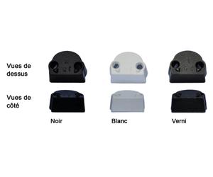 Rehausse de gâche 19 mm - Pour tringle 16 x 8 - Noire - RH168EN19