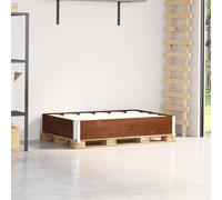 Rehausse de palette design Marron 120x80 cm Pin massif, Caisses de jardin 2024 Nouveau