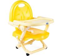Rehausseur Bébé Chicco Pocket Snack, Saffron, Compact, Léger, 6-36 Mois, Plateau Réglable