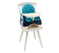 Rehausseur de Chaise 3 en 1 Thermobaby Oketi Poketi Wooded, Tablette Amovible, Marche Pied Intégré, Bleu